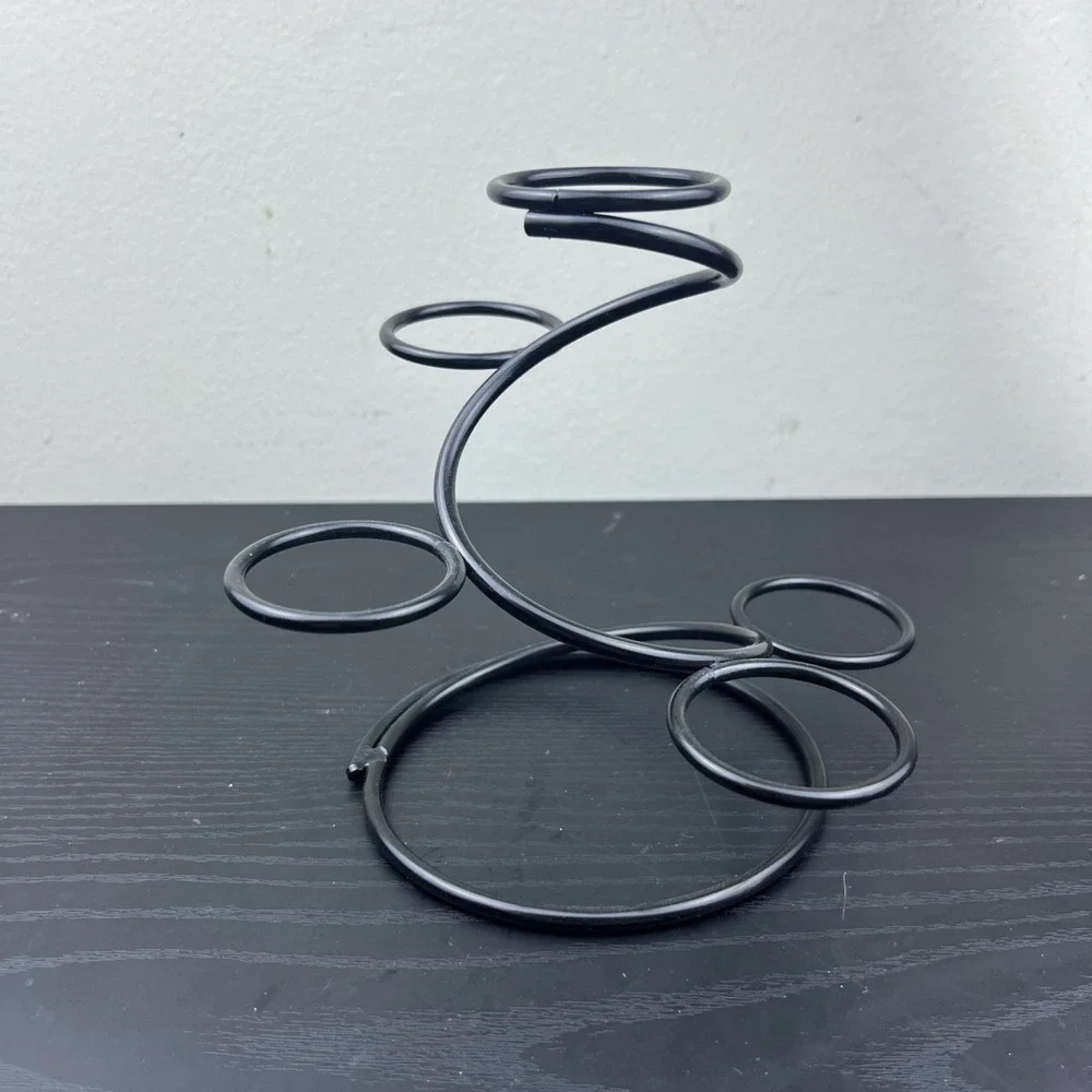 Black Metal Orb Display Stand 5 Holder Rack‎ 6